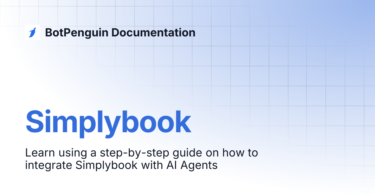 Simplybook | BotPenguin Documentation