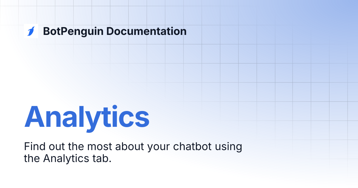 Analytics | BotPenguin Documentation